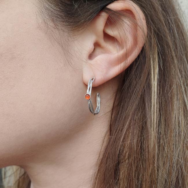 Boucles d'oreilles argent Ava - Bijoux créateur - Comptoir de Florie